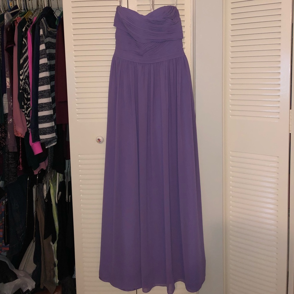 Bill Levkoff lavender bridesmaid dress